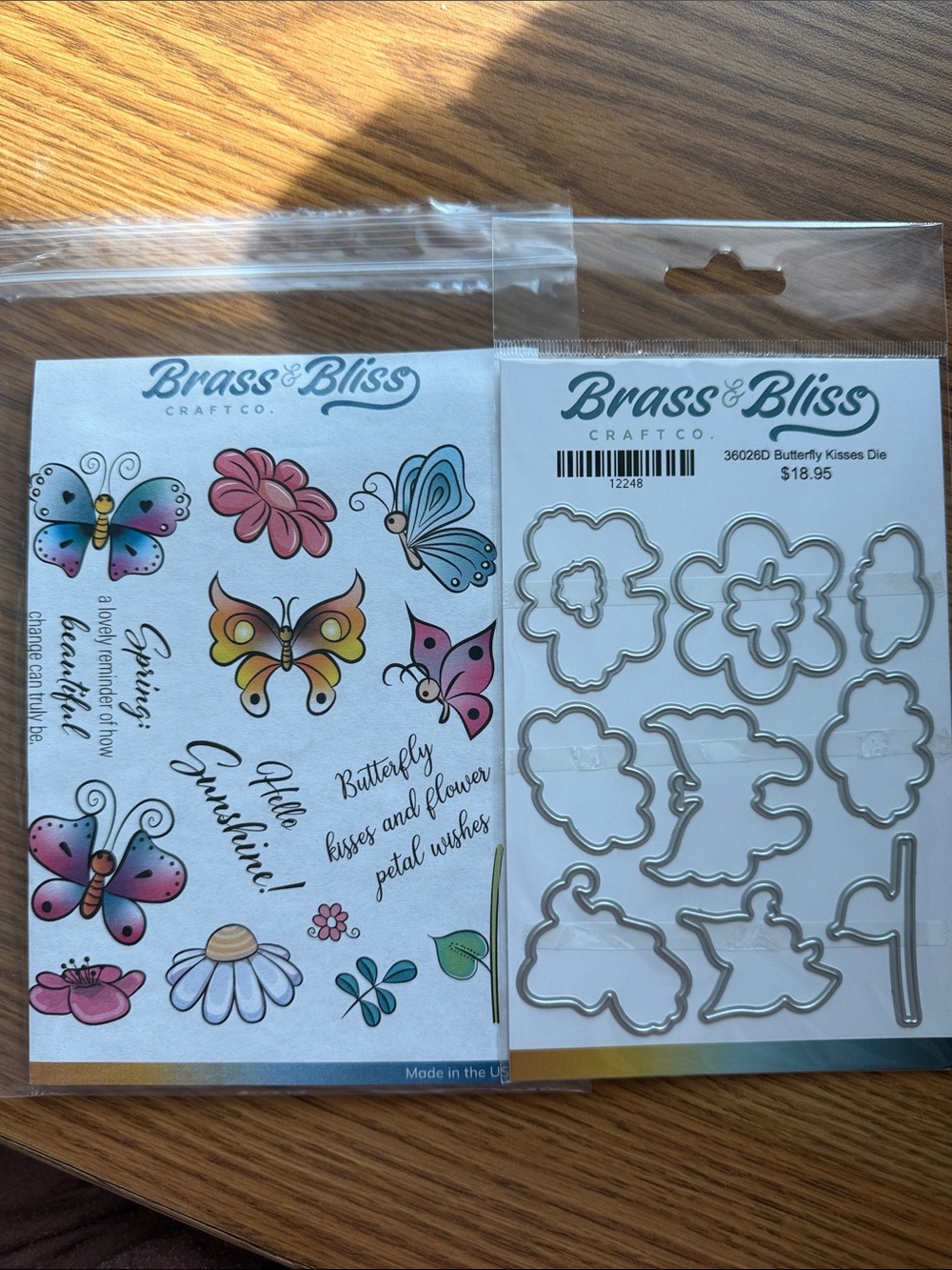 Brass & Bliss Butterfly Kisses Stamps and Dies